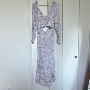 AFRM Multicolor Long Sleeve Maxi Dress